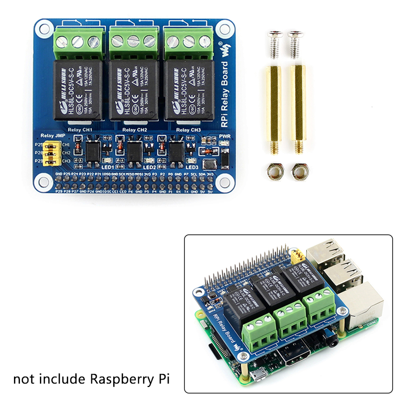 Home Automation Raspberry Pi - 3-kanaals Relaisuitbreidingskaart Voor Raspberry Pi 5