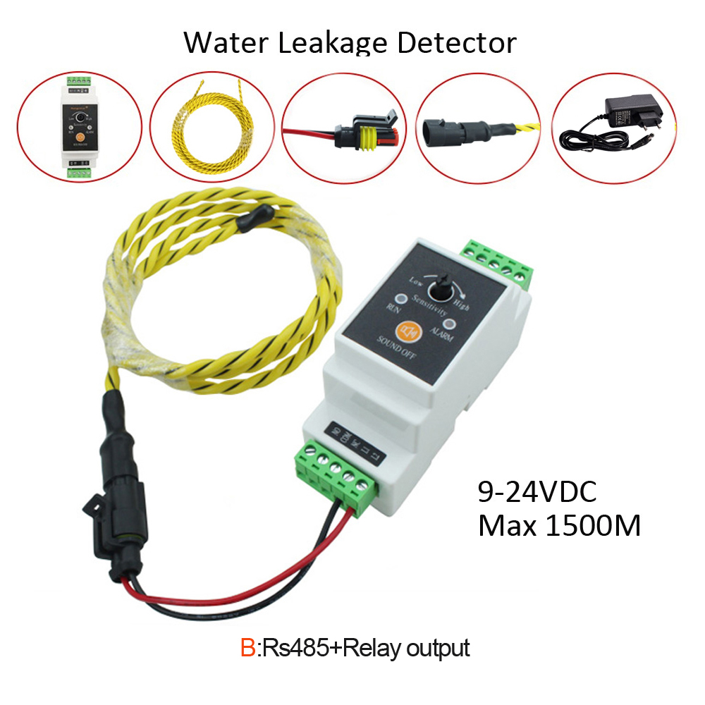 Water Leak Detector Wired - 1Set Draad Water Lekkage Detector Met