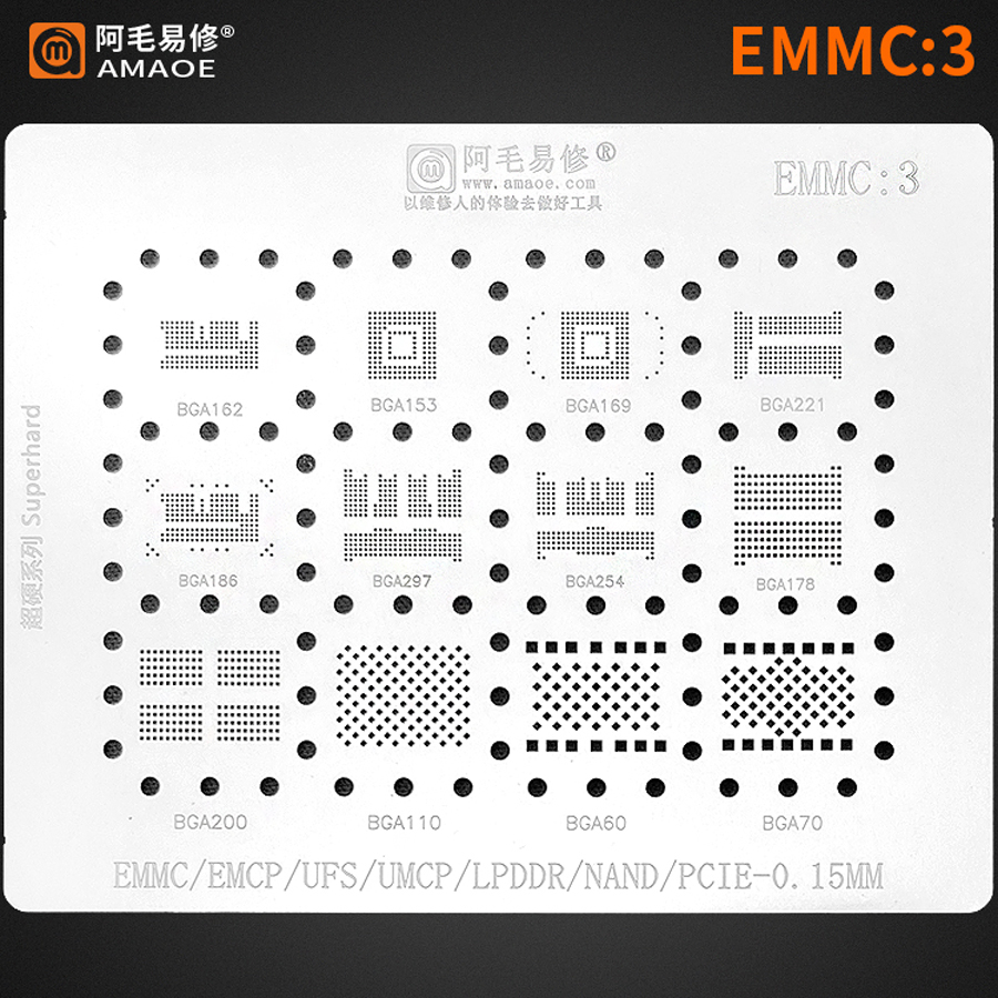 AMAOE EMMC3 BGA Reballing-sten - Tasmota Flash Tool recensie en prijs