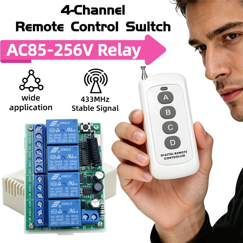433 MHz AC 110V 220V 4-kanaals - 433Mhz Receiver Module recensie en prijs
