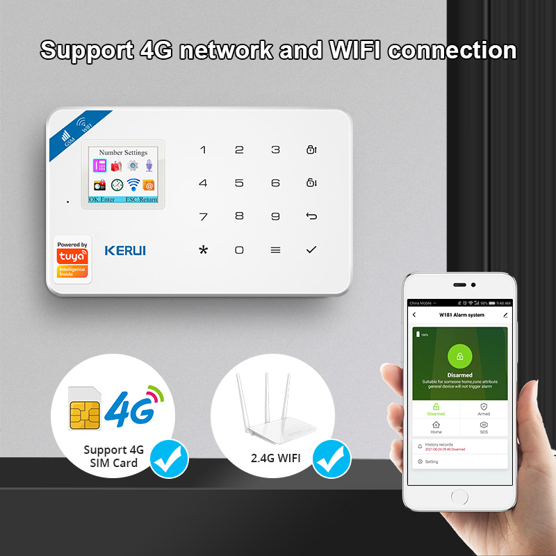 KERUI Alarmsysteem Kit W184 4G - Smart Home Automation Diy recensie en prijs